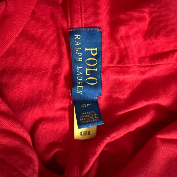 Ralph Lauren Red Long Sleeve Tee with Graphic - Picture 3 of 4